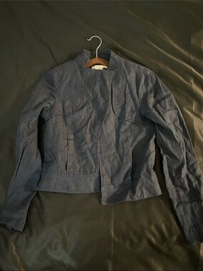 Grace Women's Navy Casual Jean Jacket